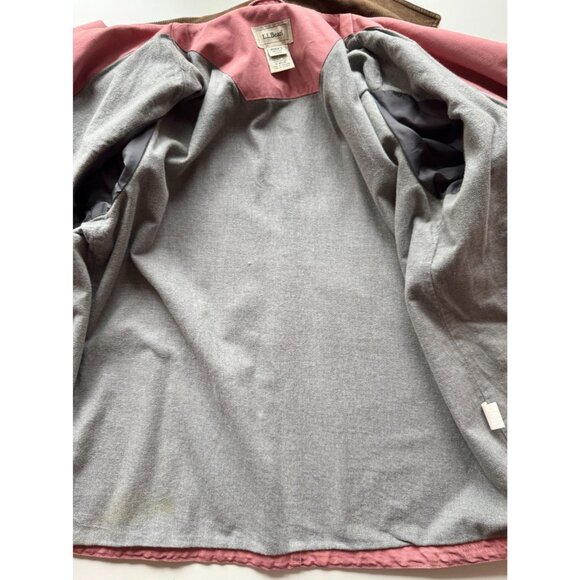 Vintage 00's LL BEAN Dusty Pink Cotton Canvas Chore Coat Barn Jacket, Size L - Picture 11 of 16